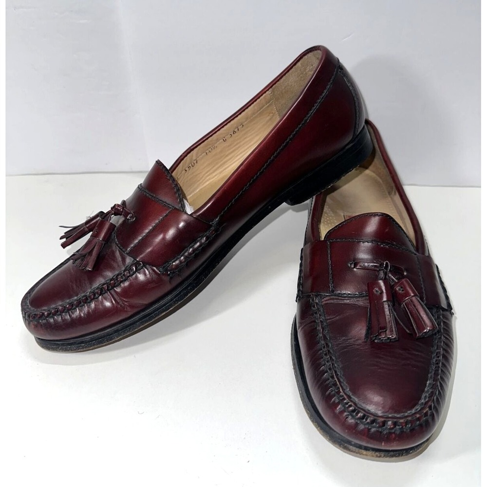 Cole Haan 03507 Black Cherry Pinch Tassel‎ Slip-On Loafer Shoes Men's US 10.5 C